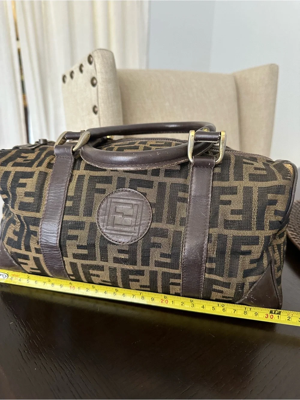 Fendi Zucca FF Boston bag